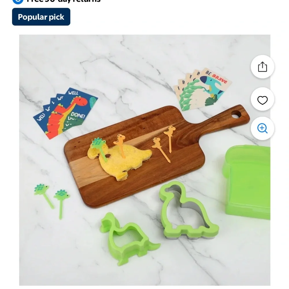 CWC Dinosaur 19 Piece Sandwich Cutter Lunch Set - Picture 5 of 10